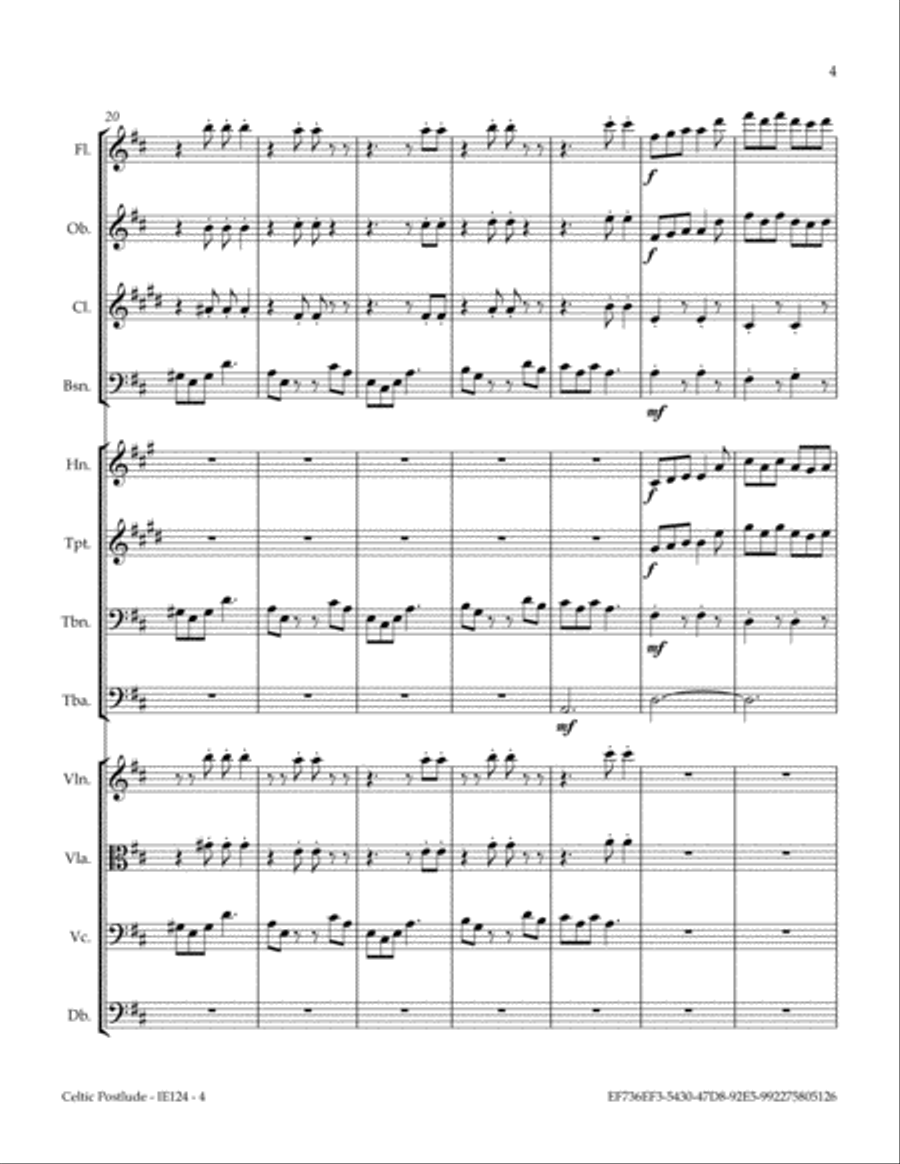 Celtic Postlude Celtic Postlude Full Orchestra scores gallery preview page 5