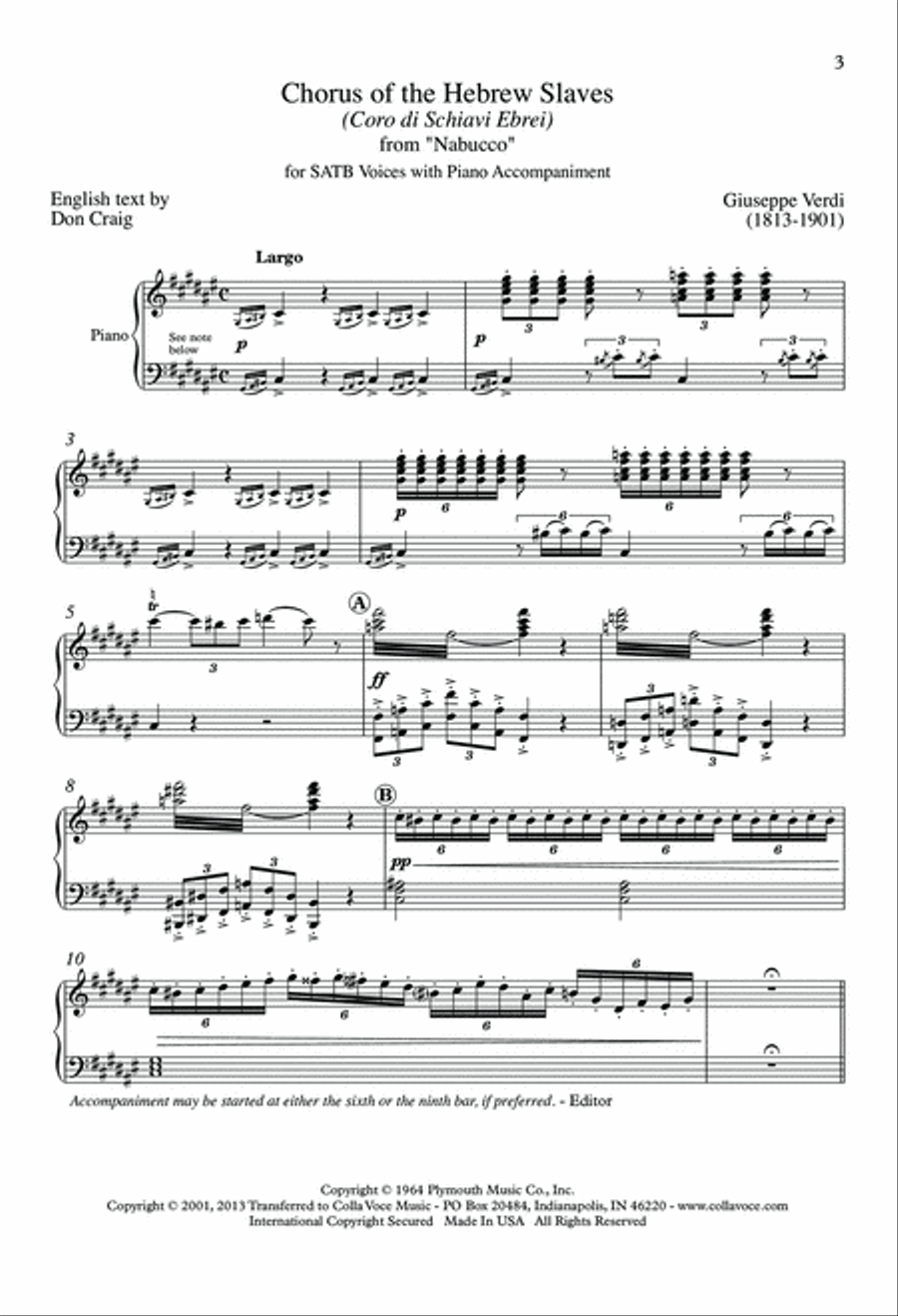 Chorus Of The Hebrew Slaves 4-Part scores gallery preview page 3