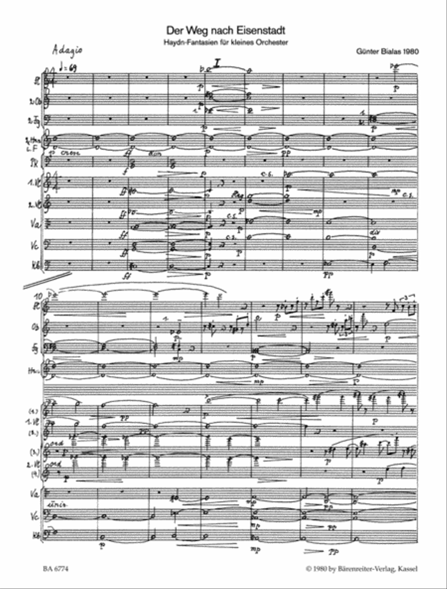 Der Weg nach Eisenstadt for small Orchestra Chamber Orchestra scores gallery preview page 2