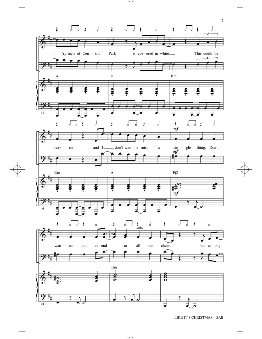Like It's Christmas (arr. Mac Huff) 3-Part scores gallery preview page 6