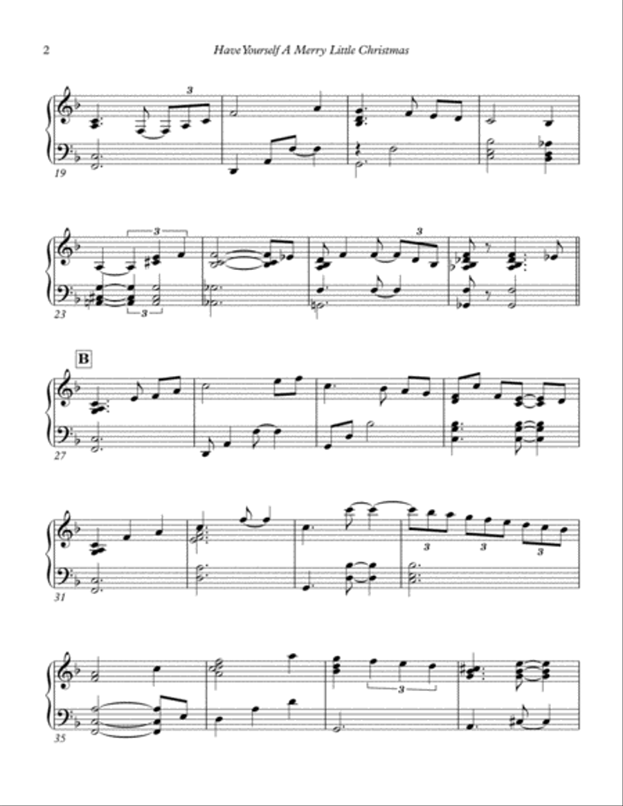 Have Yourself A Merry Little Christmas from MEET ME IN ST. LOUIS Piano Solo scores gallery preview page 2