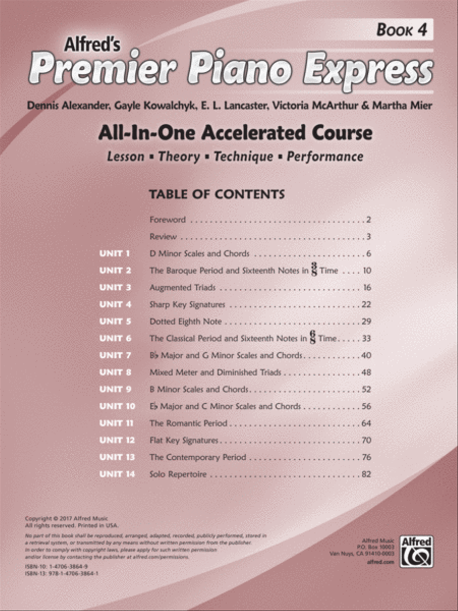 Premier Piano Express, Book 4 Piano Method scores gallery preview page 6