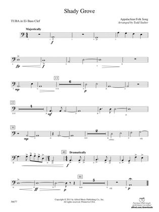 Shady Grove: (wp) E-flat Tuba B.C.