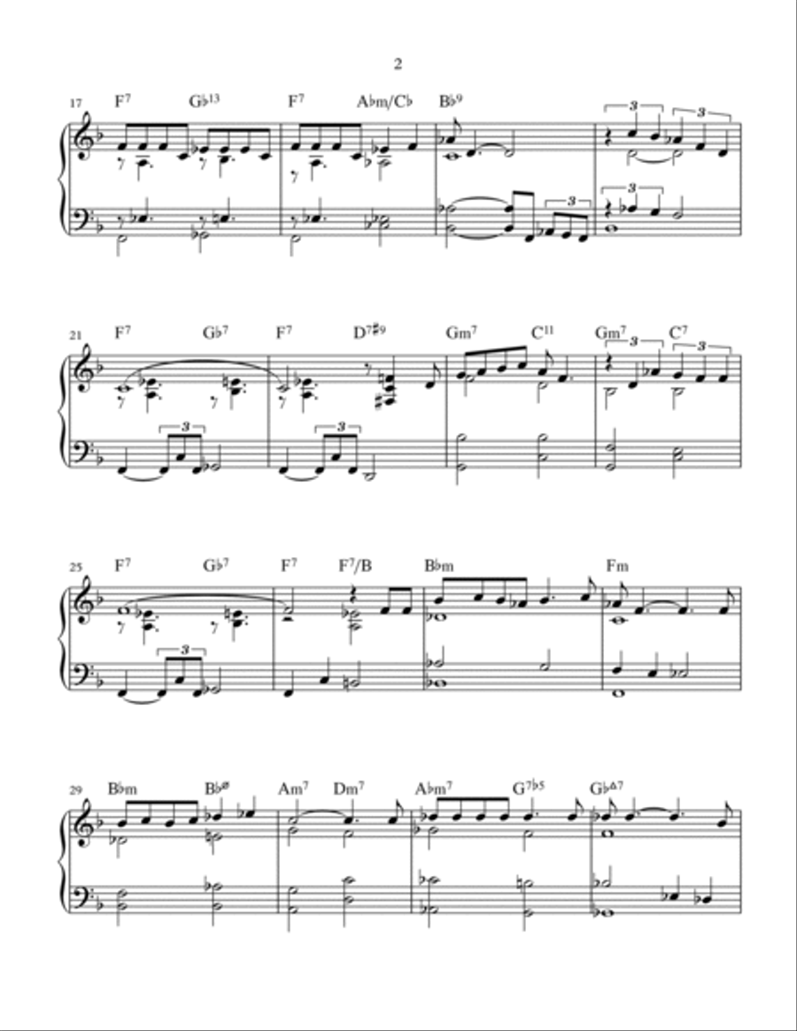 Black Coffee Piano Solo scores gallery preview page 2