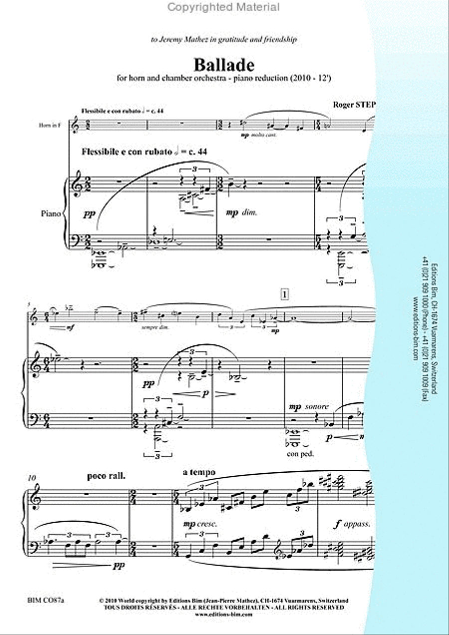 Ballade Piano scores gallery preview page 2