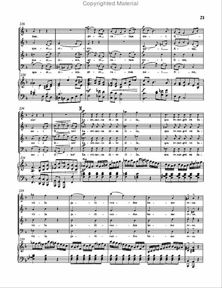 Requiem in D minor, WAB 39 Choir scores gallery preview page 21