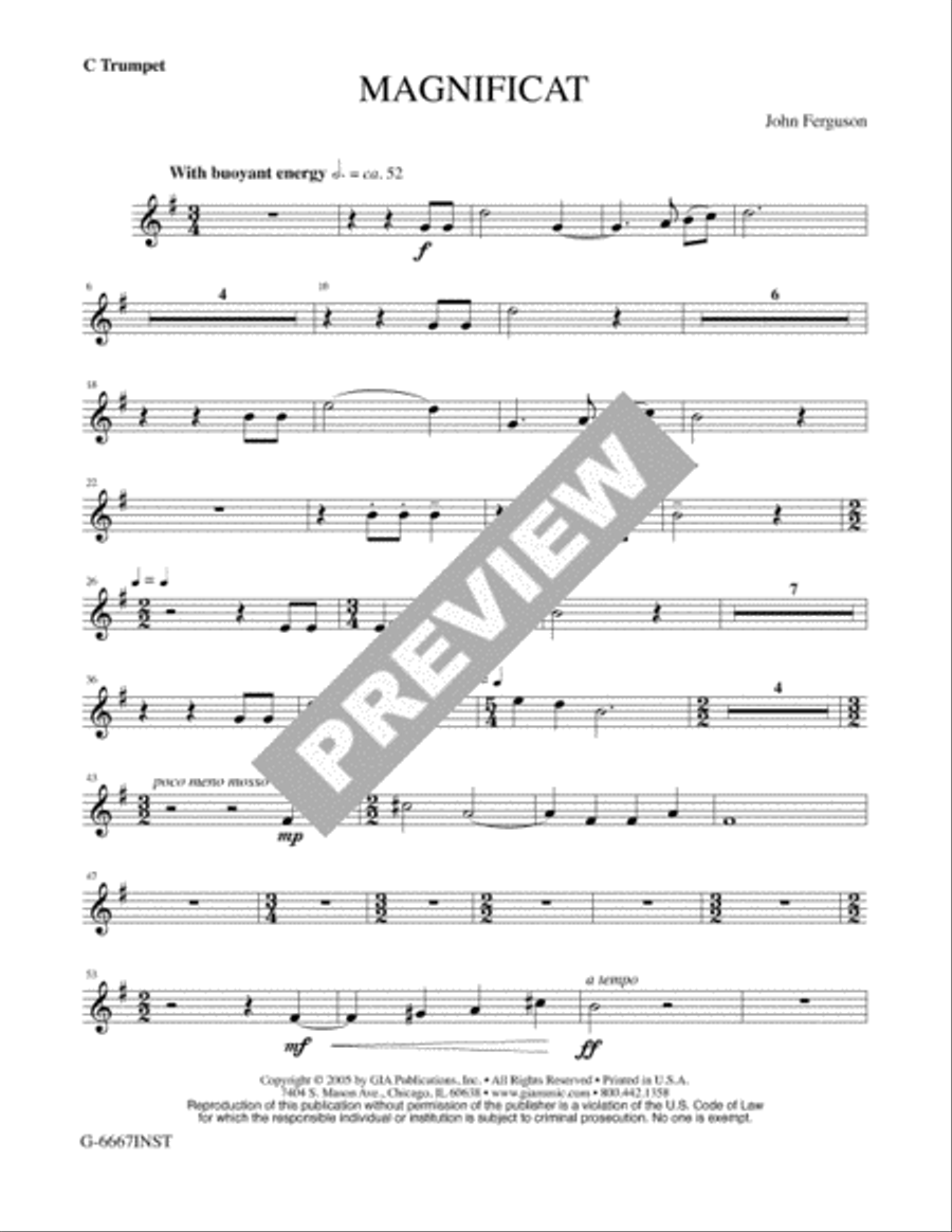 Magnificat - Instrument edition Flugelhorn scores gallery preview page 3