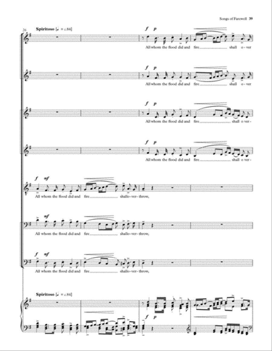 Songs of Farewell Divisi scores gallery preview page 40