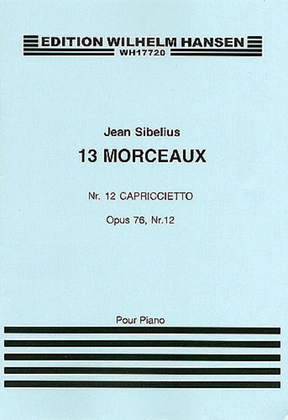 Book cover for Jean Sibelius: 13 Pieces Op.76 No.12 'Capriccietto'