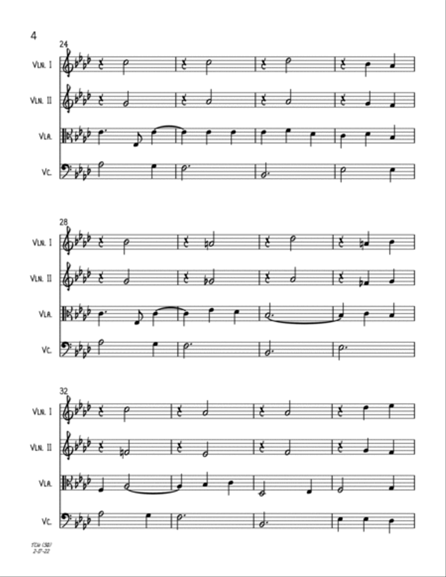 The Christmas Waltz String Quartet scores gallery preview page 4