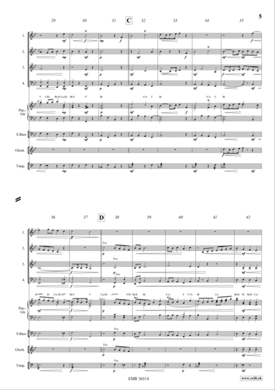 Trumpet Voluntary Woodwind Quartet scores gallery preview page 4