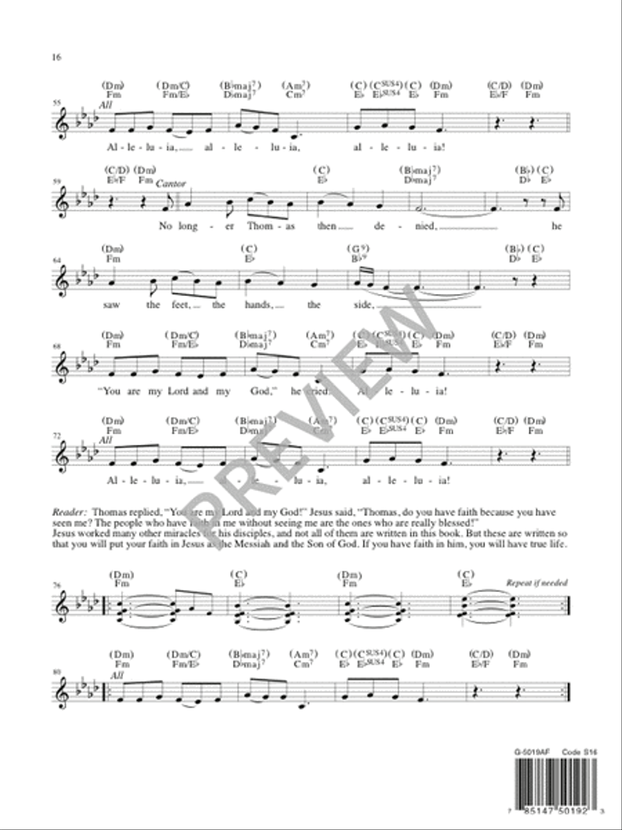 Easter Gospels - F minor edition Flute scores gallery preview page 16