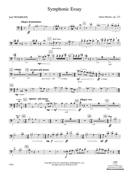 Symphonic Essay: 2nd Trombone