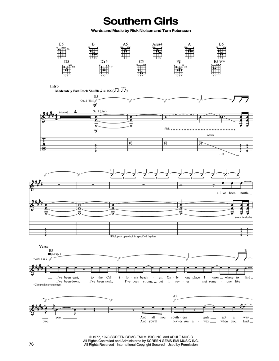 Southern Girls Acoustic Guitar scores gallery preview page 1