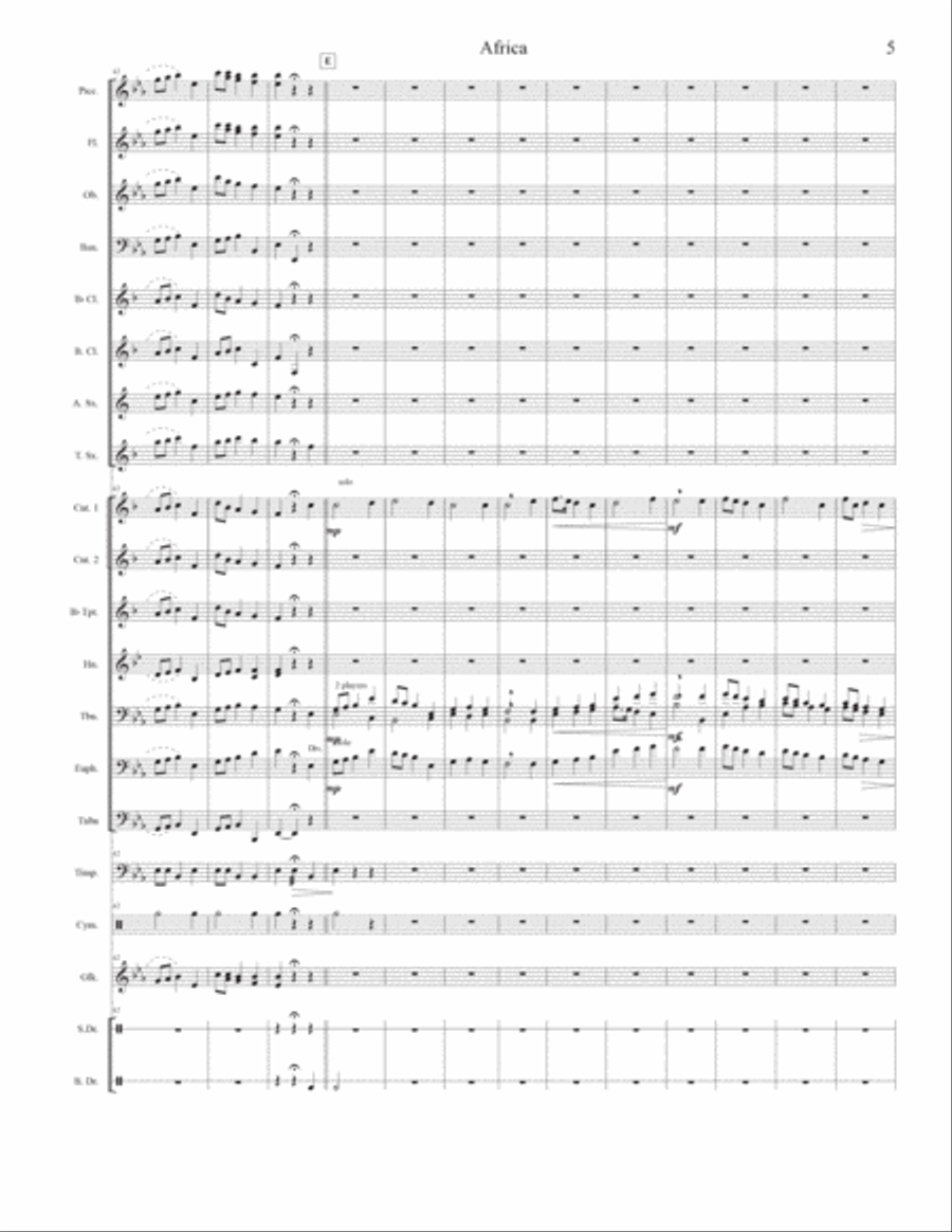 Africa (Now Shall My Inward Joys Arise) Concert Band scores gallery preview page 5