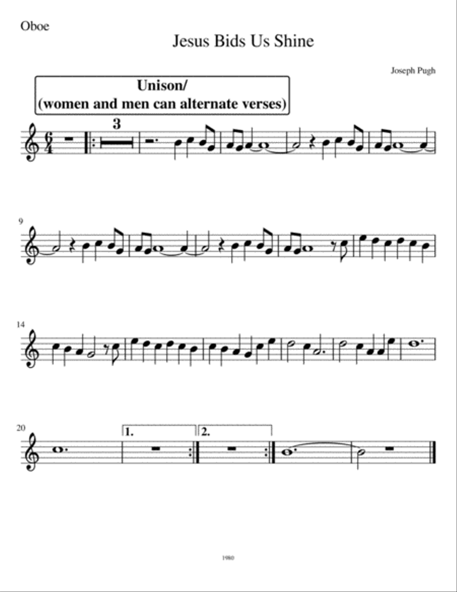 Jesus Bids Us Shine Unison Choir scores gallery preview page 5