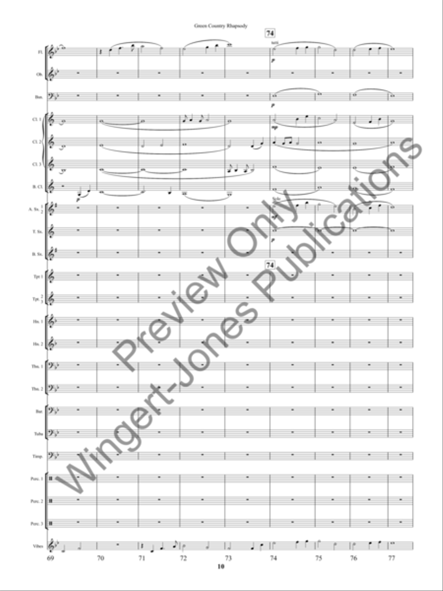 Green County Rhapsody Concert Band scores gallery preview page 13