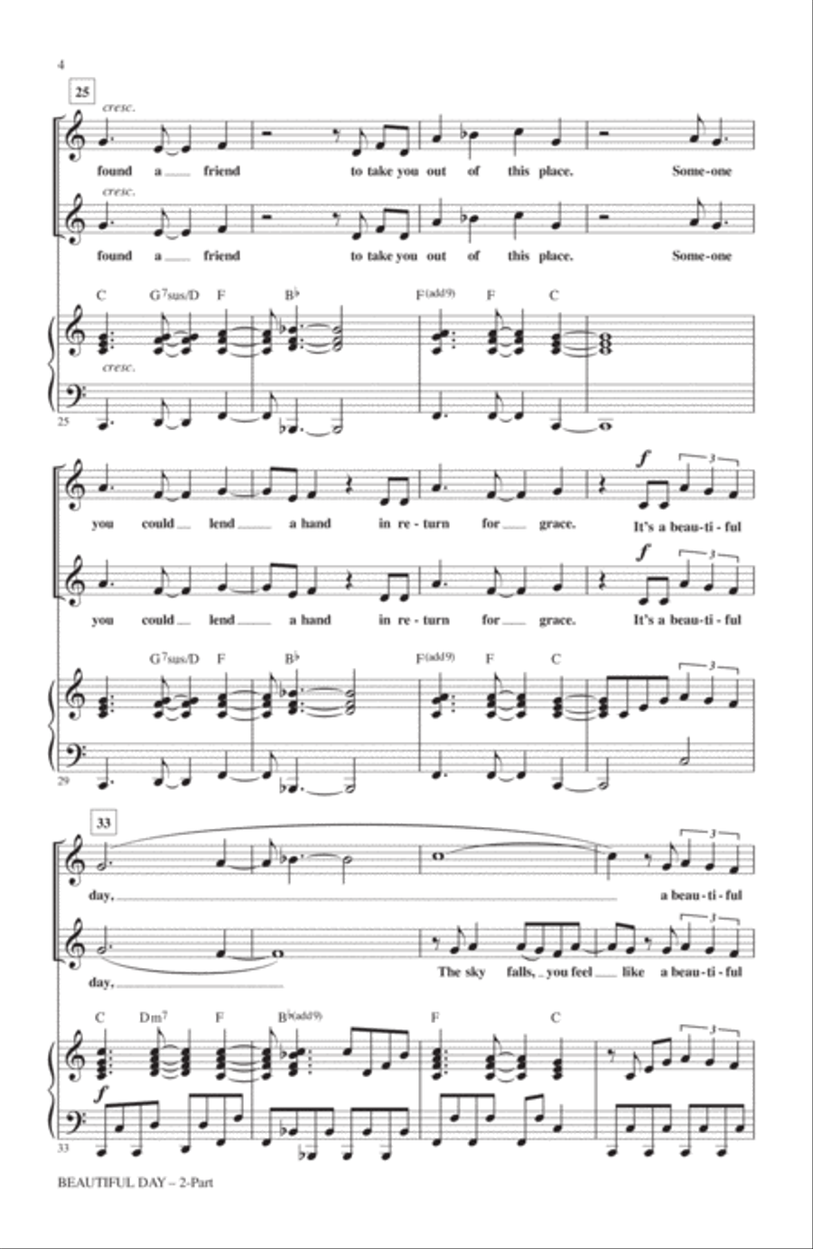 Beautiful Day 2-Part scores gallery preview page 3