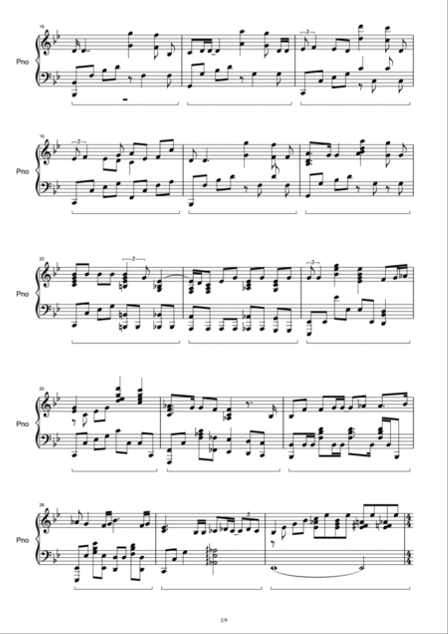 Bohemian Rhapsody Piano Solo scores gallery preview page 2