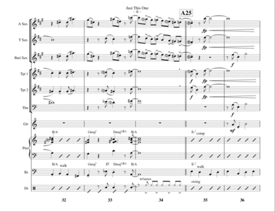 Just This One Jazz Ensemble scores gallery preview page 6