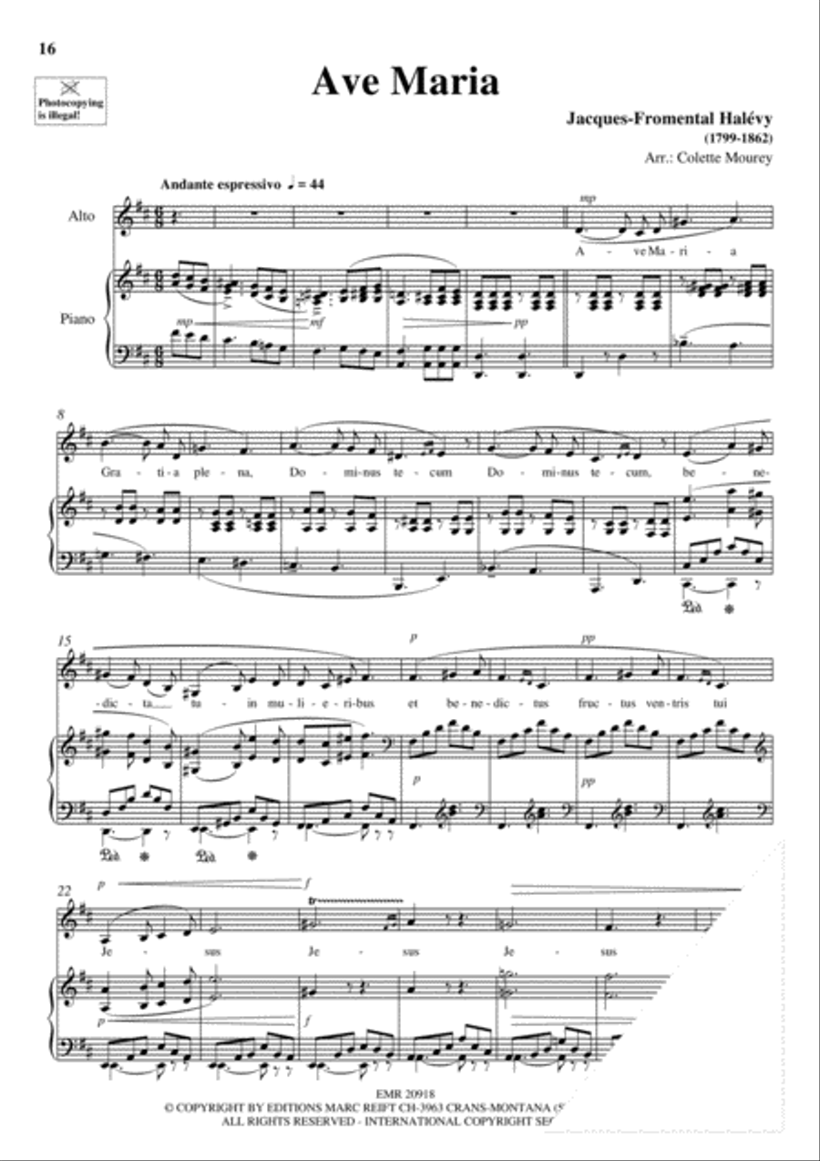 100 Ave Maria Volume 5 Alto Voice scores gallery preview page 9