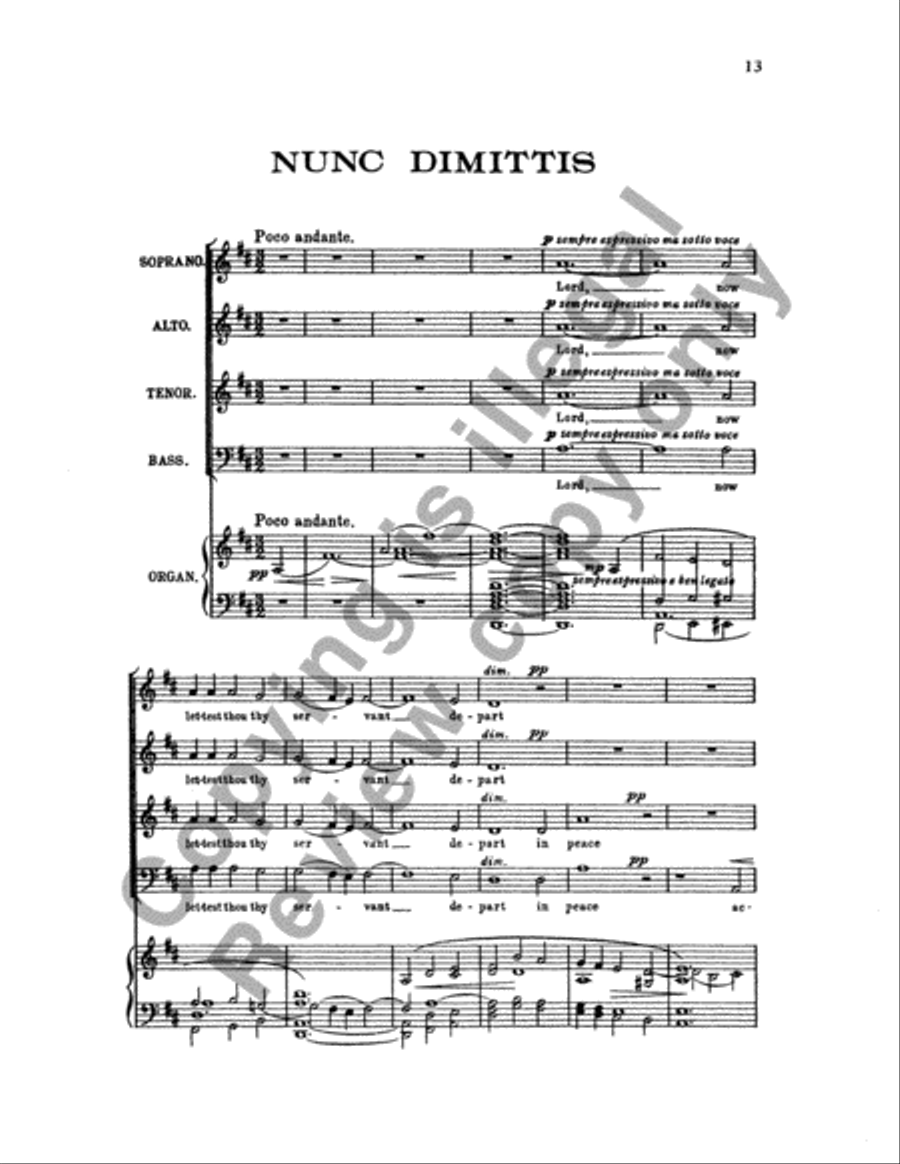 Magnificat & Nunc Dimittis in D 4-Part scores gallery preview page 28