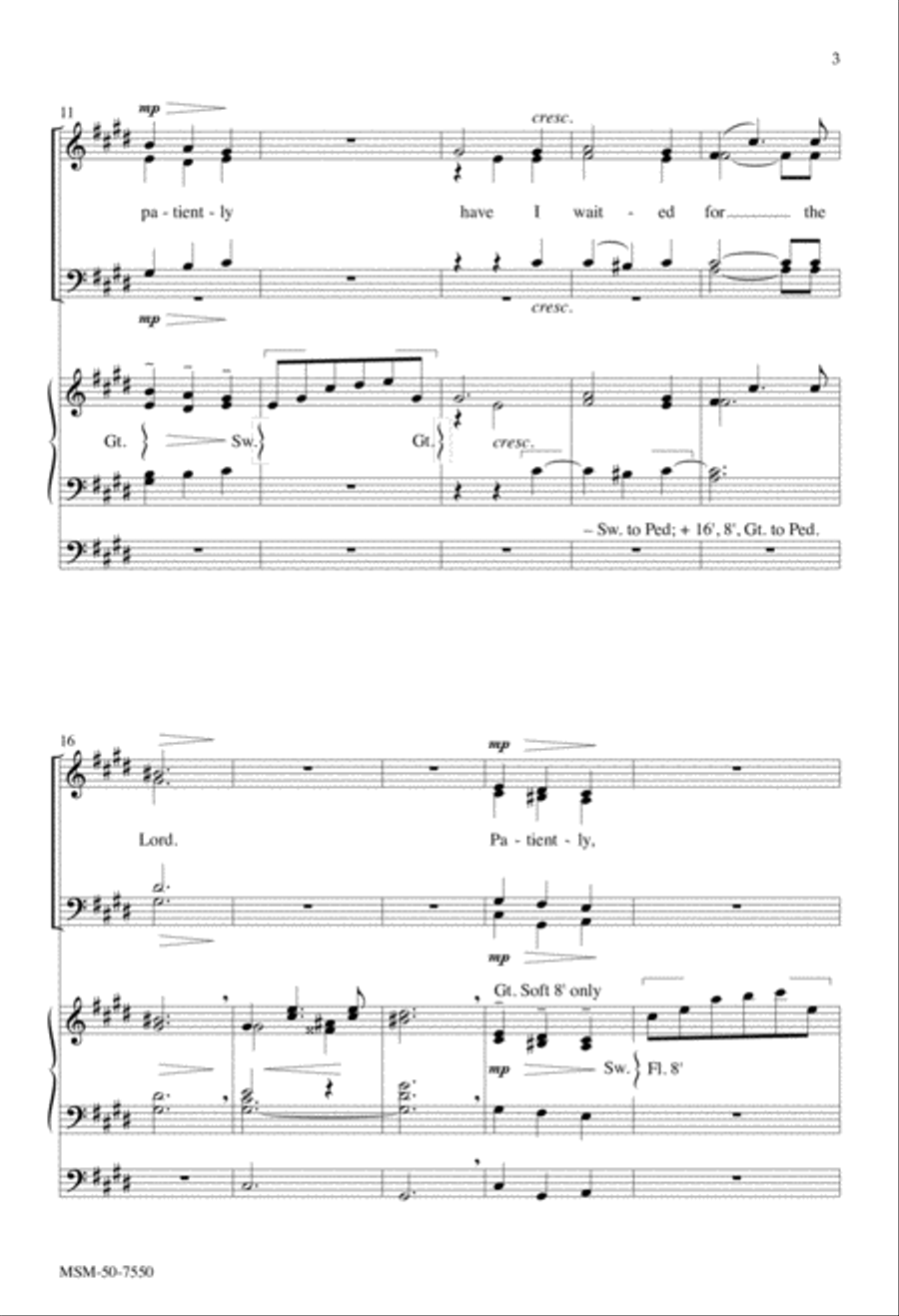 Patiently Have I Waited 4-Part scores gallery preview page 3