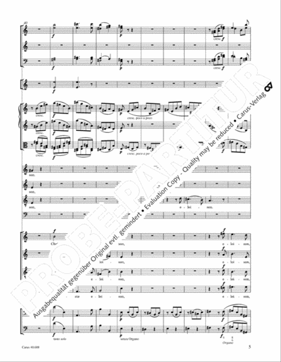 Mass in C Major 4-Part scores gallery preview page 16