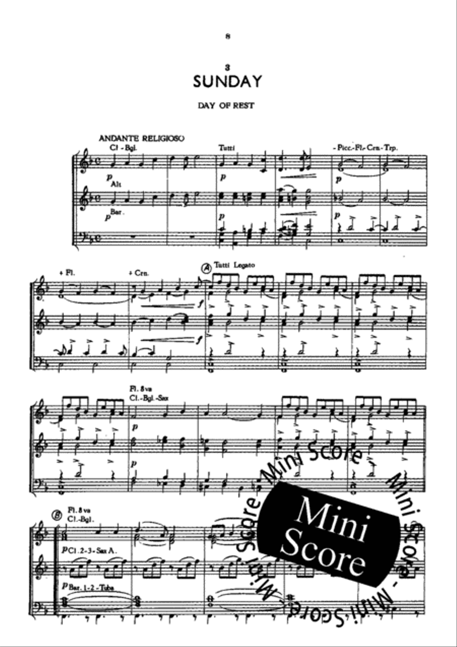 Three Days Three Days Concert Band scores gallery preview page 10