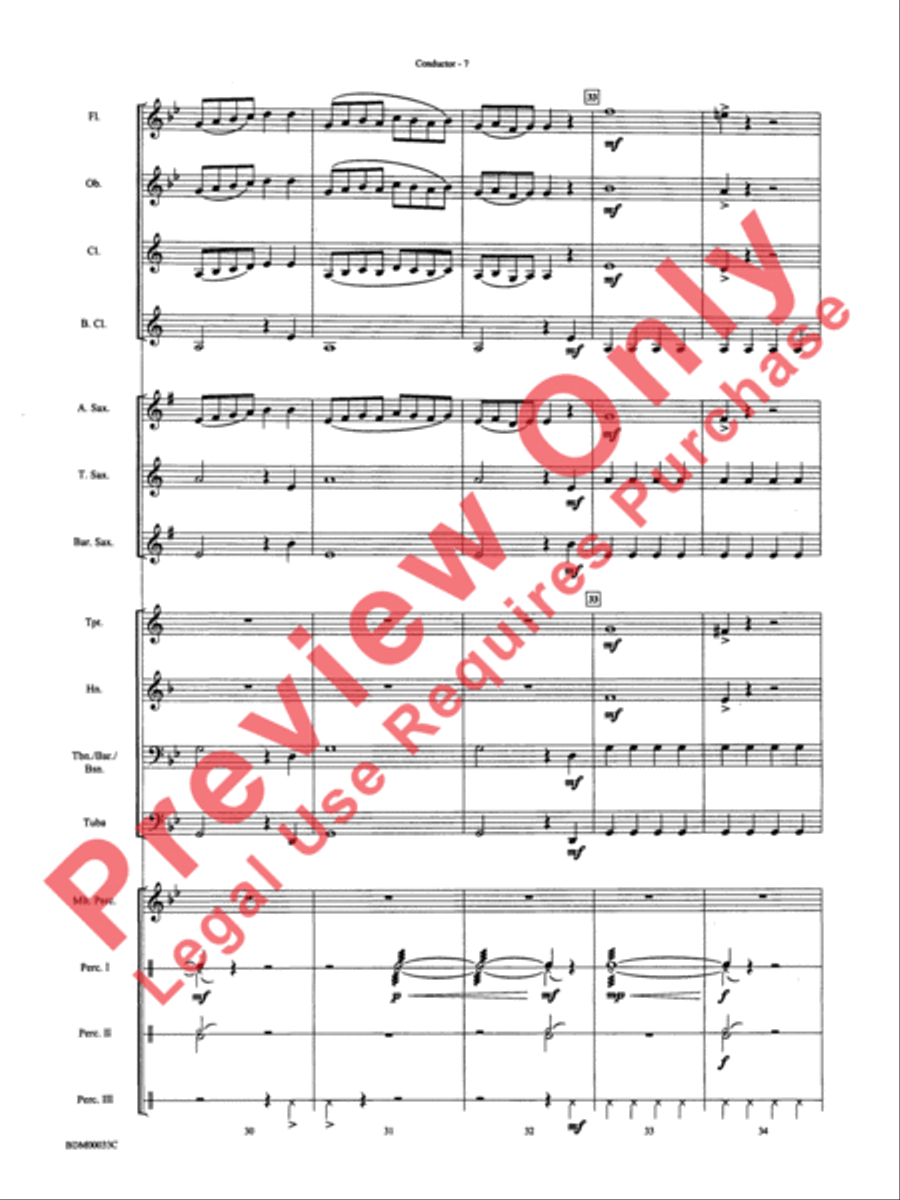 Thunderstorms Concert Band scores gallery preview page 10