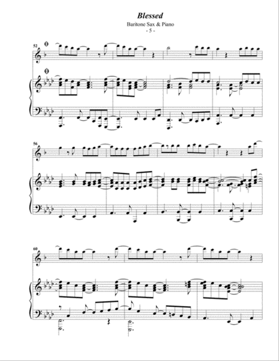 Blessed Baritone Saxophone scores gallery preview page 5