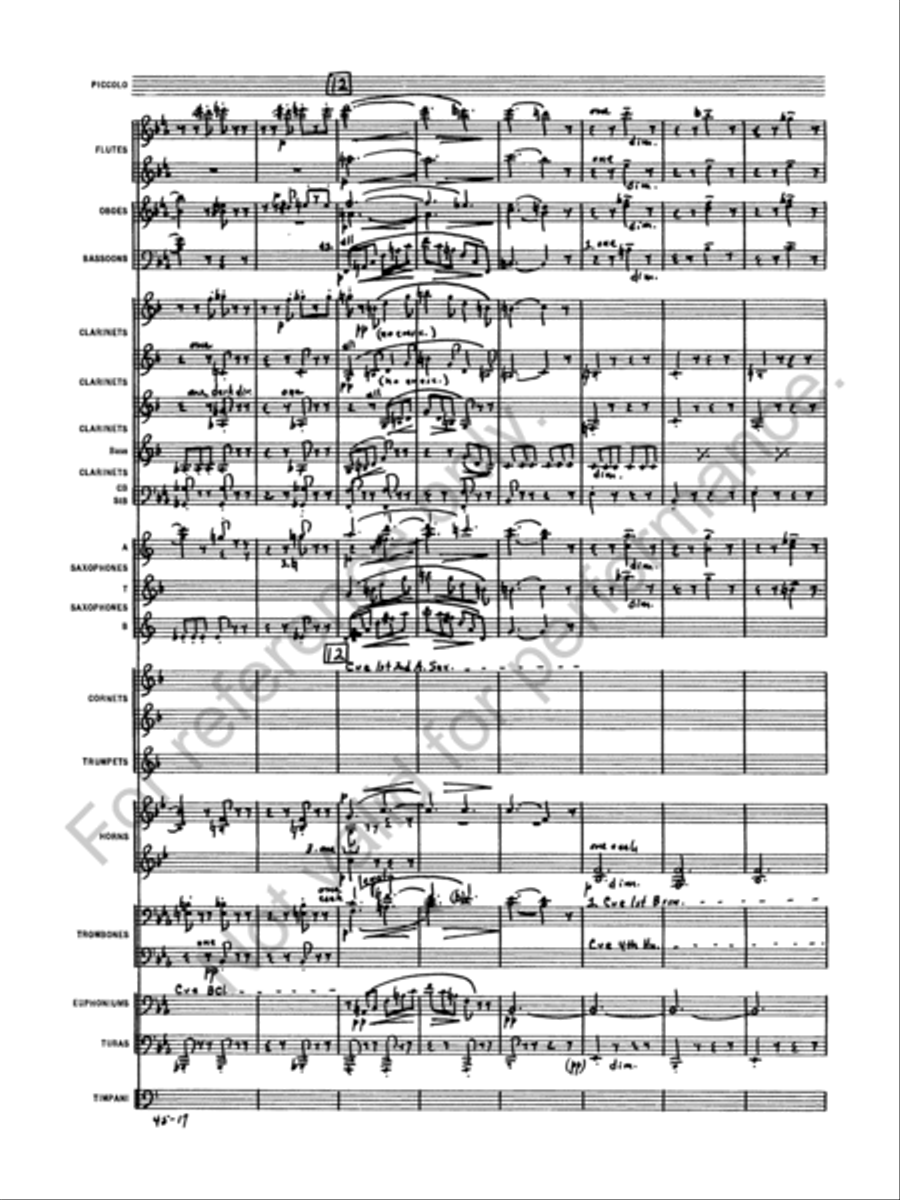 Symphony No. 1 Concert Band scores gallery preview page 20