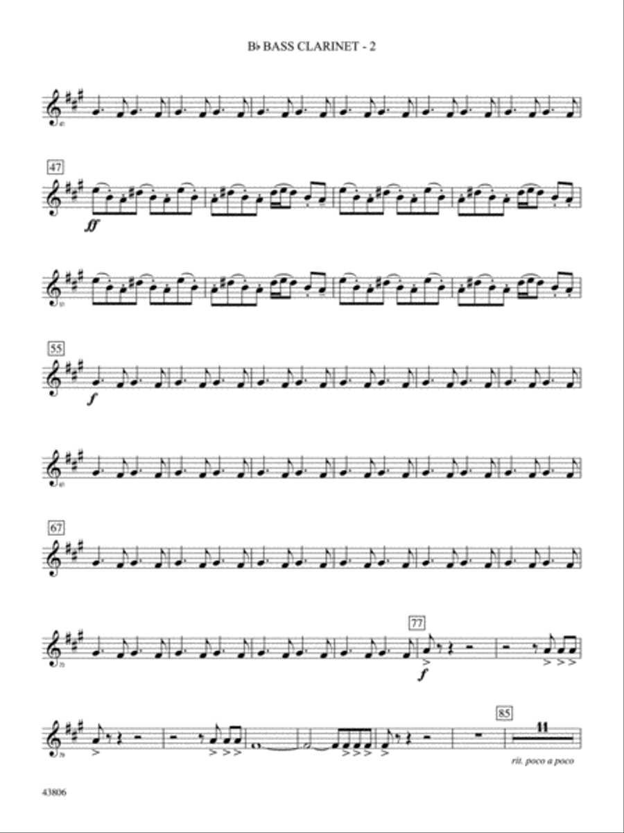 A Mad Russian's Christmas: B-flat Bass Clarinet Full Orchestra scores gallery preview page 2