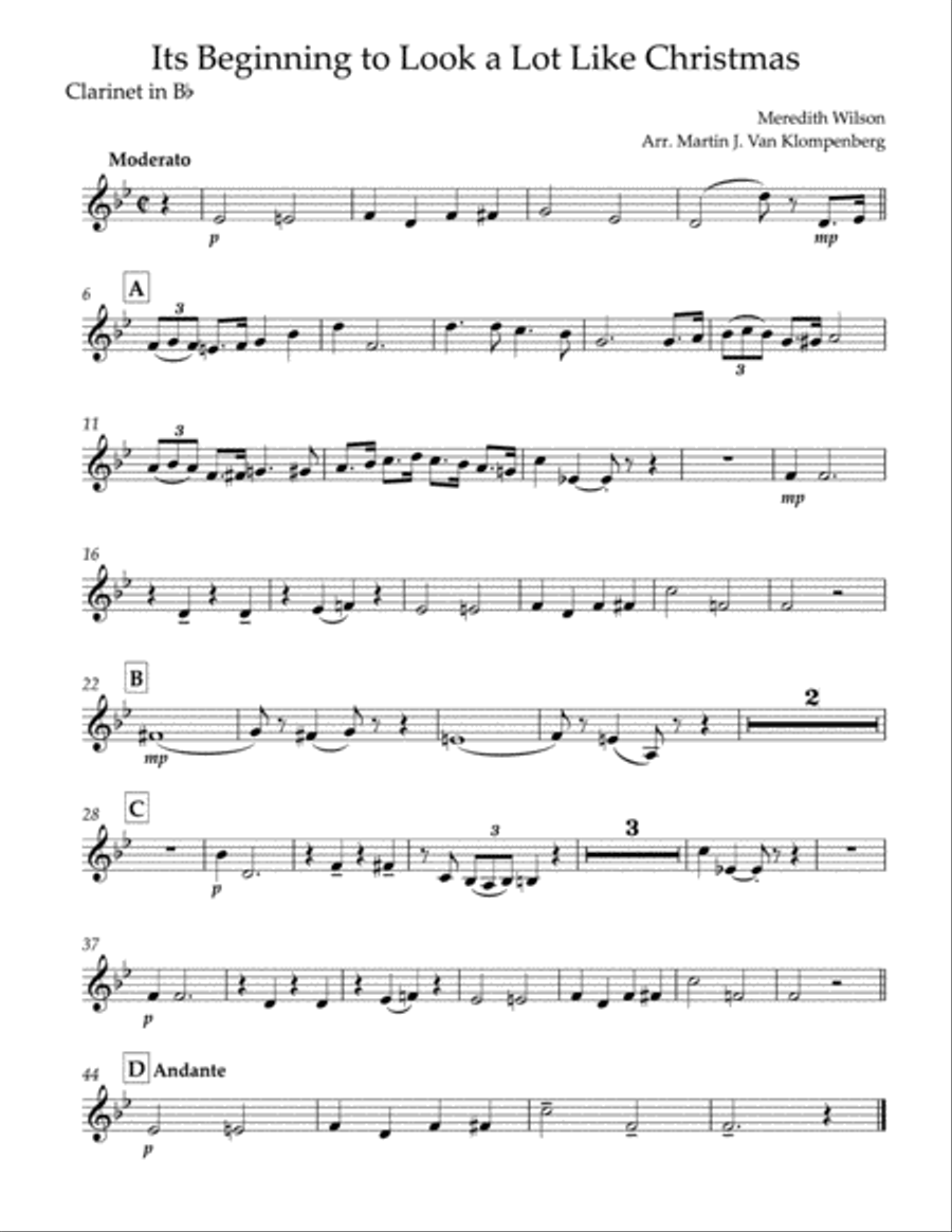It's Beginning To Look Like Christmas Woodwind Quintet scores gallery preview page 3