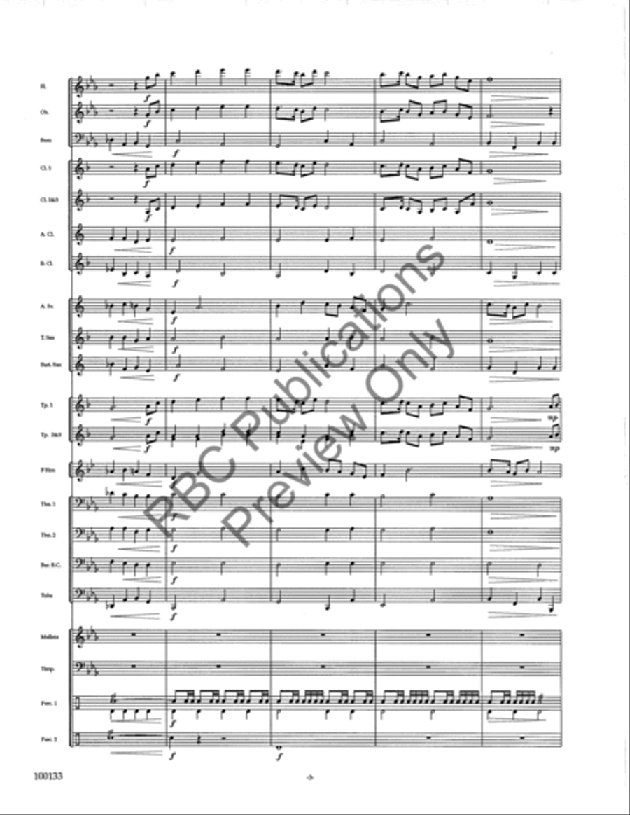 Along The Rio Grande (Score) Concert Band scores gallery preview page 6