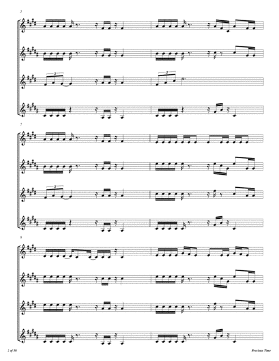 Precious Time Woodwind Quartet scores gallery preview page 3