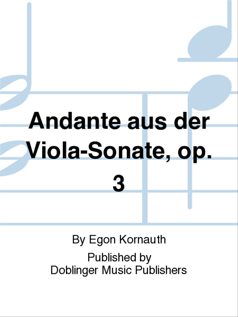 Andante aus der Viola-Sonate op. 3 Viola scores gallery preview page 1