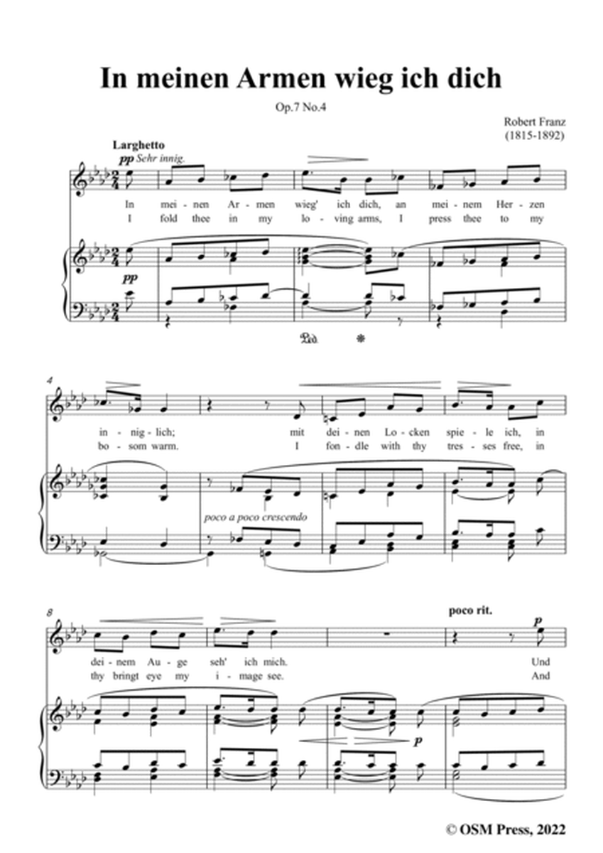 Franz-In meinen Armen wieg ich dich,in A flat Major,Op.7 No.4