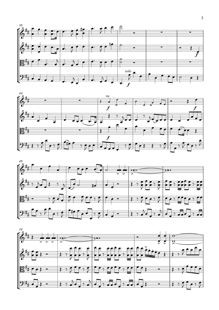 Hallelujah Chorus for String Quartet String Quartet scores gallery preview page 3