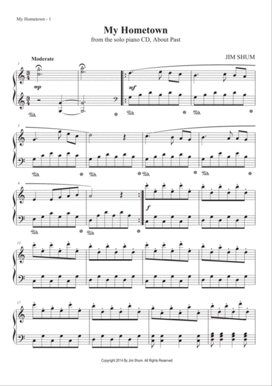 My Hometown My Hometown Piano Solo scores gallery preview page 3