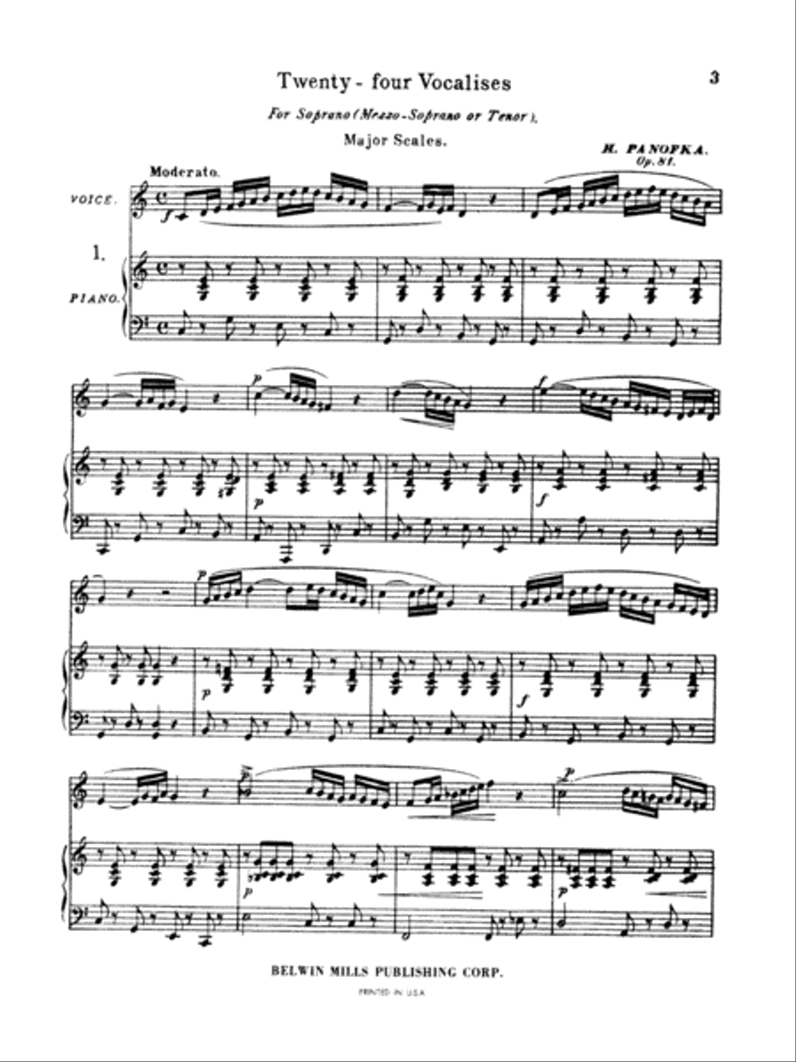 The Art of Singing; 24 Vocalises, Op. 81 Voice scores gallery preview page 4
