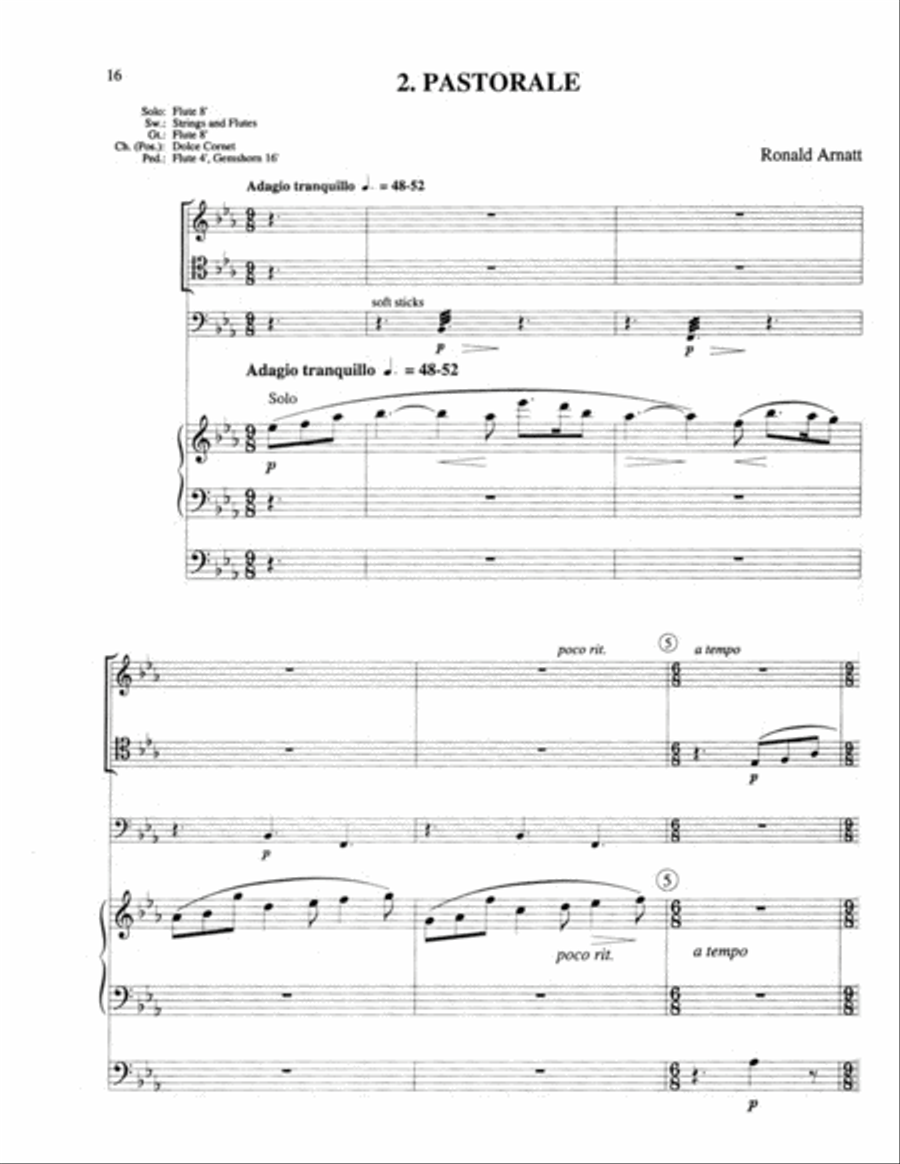 Suite for Organ, Brass and Timpani Trombone scores gallery preview page 4