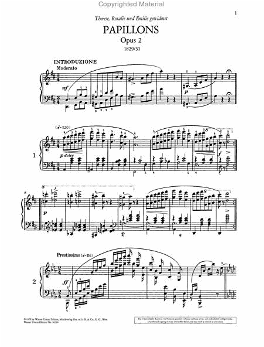 Papillons Chamber Music scores gallery preview page 2