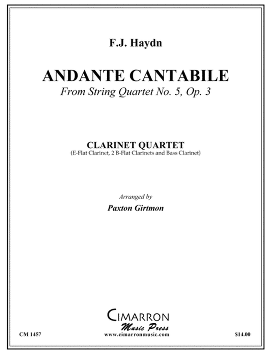 Andante cantabile from String Quartet No. 5, Op. 3