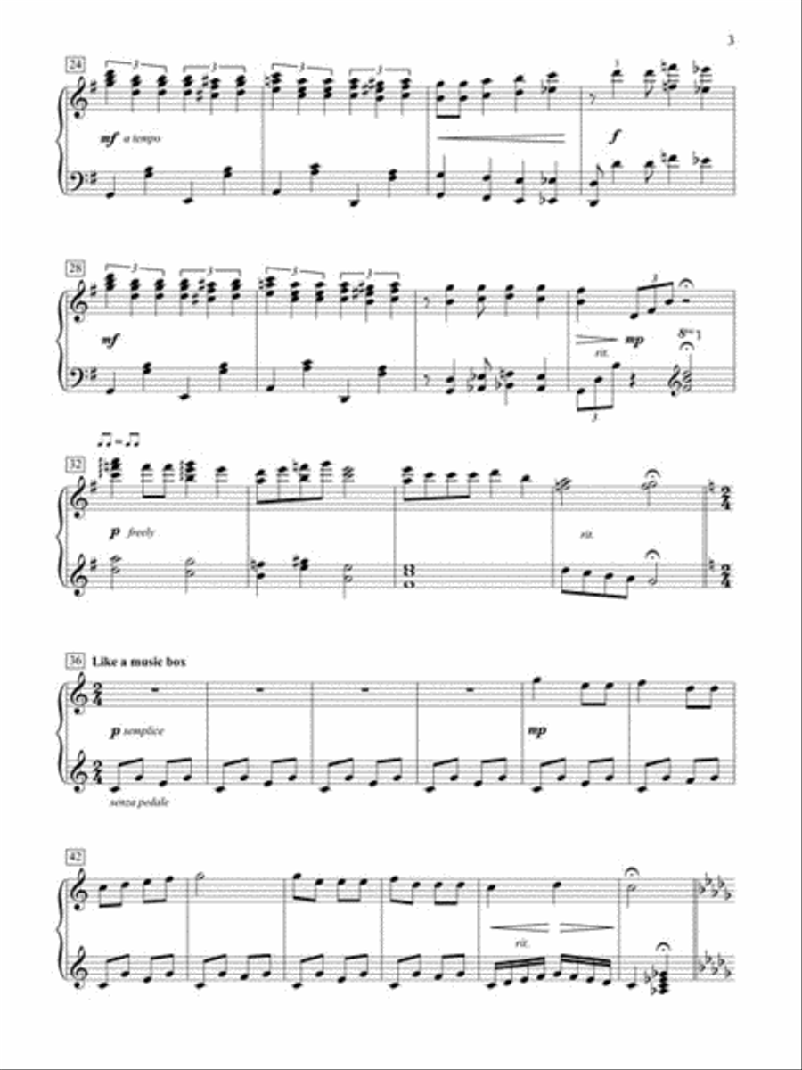 Warm Kitty (Theme and Variations) Piano scores gallery preview page 4