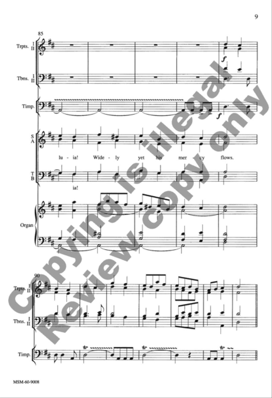 Praise, My Soul, the King of Heaven (Choral Score) 4-Part scores gallery preview page 8