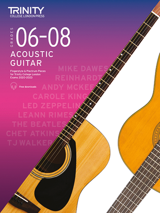 Book cover for Acoustic Guitar Exam Pieces 2020-2023: Grades 6-8