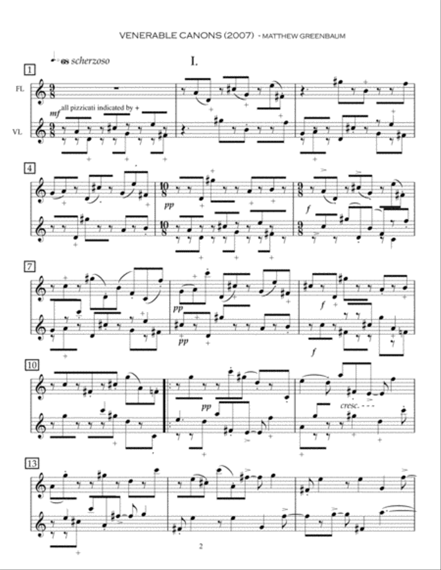 [Greenbaum] Venerable Canons Flute scores gallery preview page 4