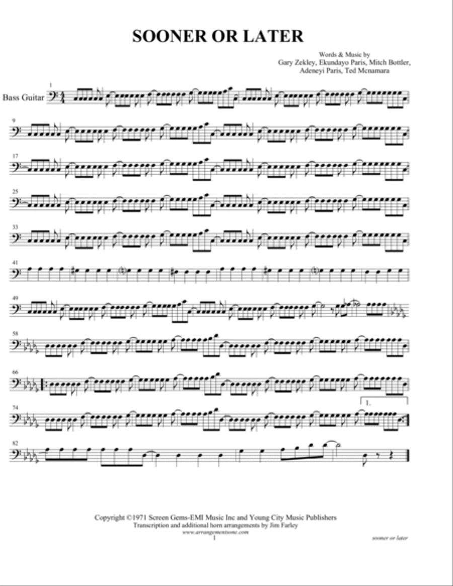 Sooner Or Later Tenor Saxophone scores gallery preview page 3