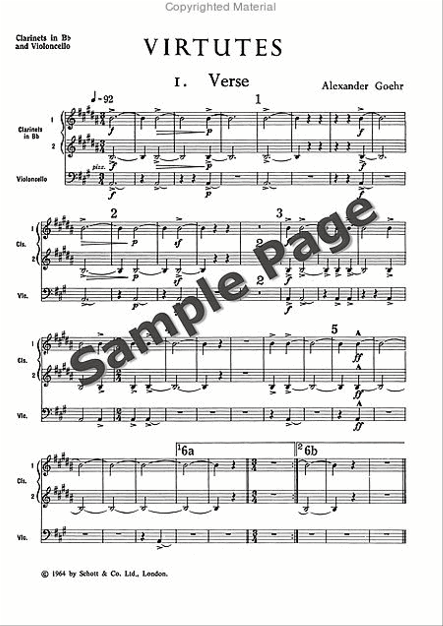 Virtutes Virtutes Clarinet scores gallery preview page 4